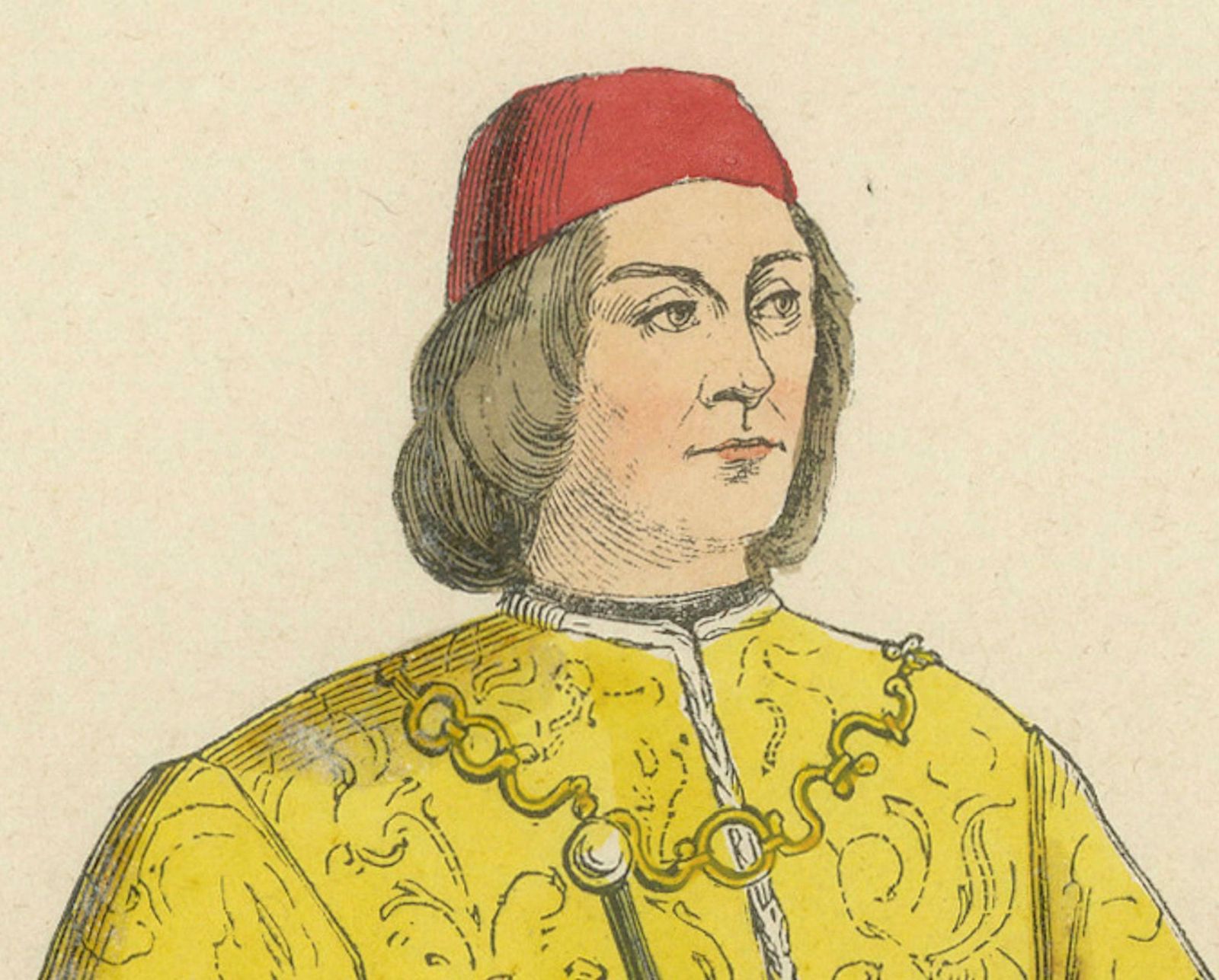 Civic Pride: A Podestà'S Robe In 'Costume Du Moyen âge', Genuine Lithograph 1847 photo 153.0