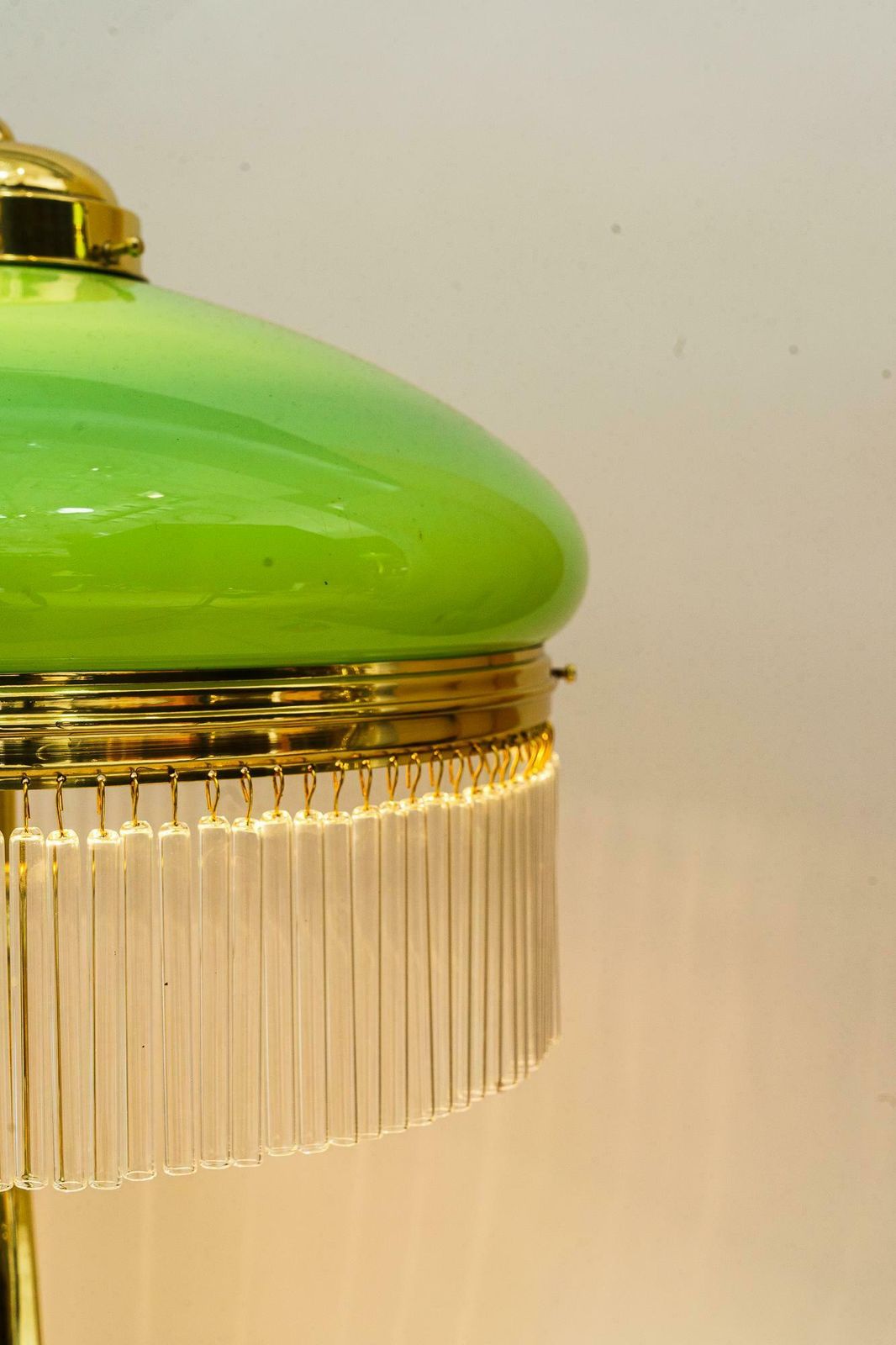photo furniture Jugendstil Table Lamp With Opal Glass Shade And Glass Sticks Vienna Around 1910s