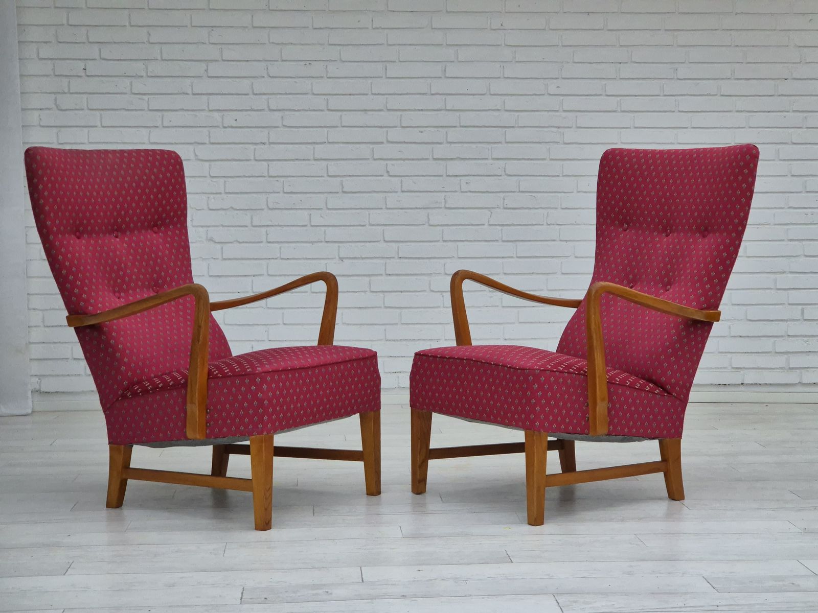 1970s, Scandinavian Chairs, Original Very Good Condition, Ash Wood. photo furniture
