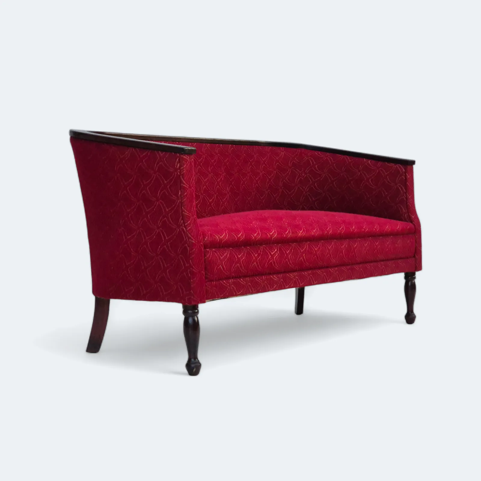 1950s, Danish 2 Seater Sofa, Original Very Good Condition, Ash Wood.