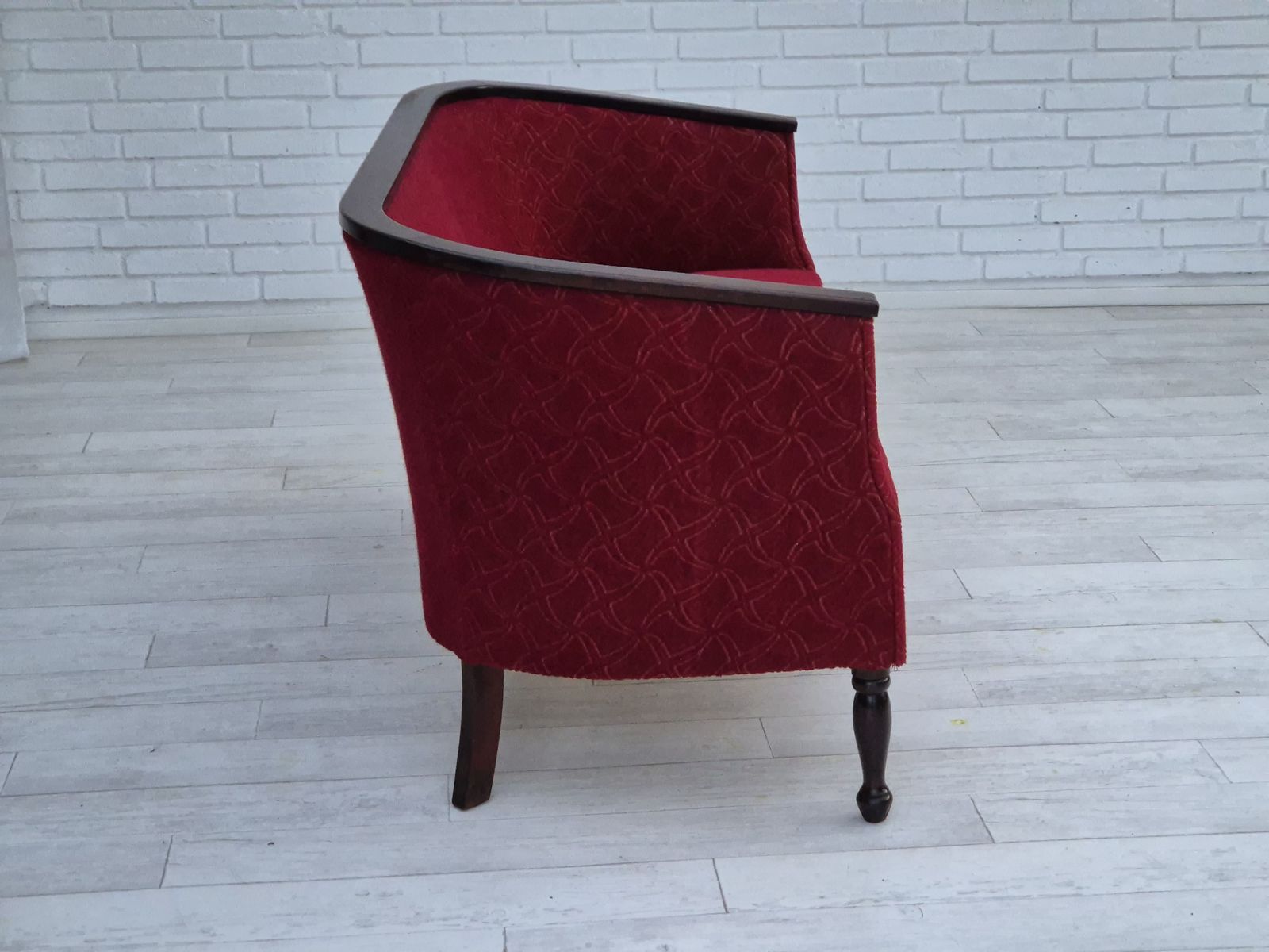 1600.0 1950s, Danish 2 Seater Sofa, Original Very Good Condition, Ash Wood. photo