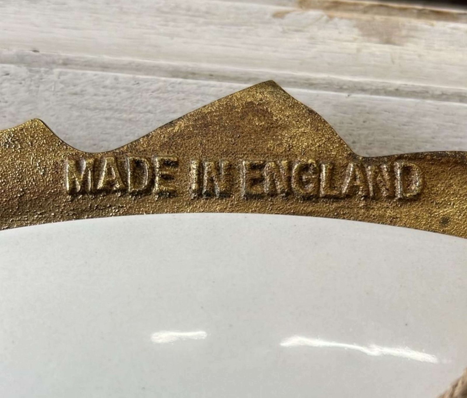 A Staffordshire Art Deco Gilt Framed Convex Wall Mirror photo 525.0