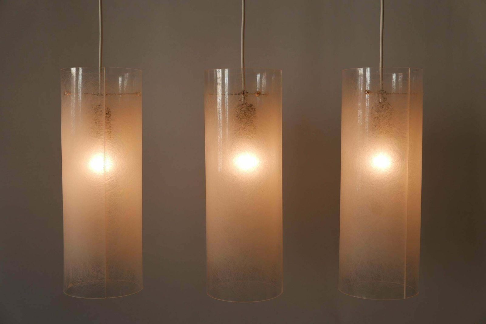 Set Of Three Mid Century Modern Pendant Lamps By Rupert Nikoll Austria 1970s photo vinterior