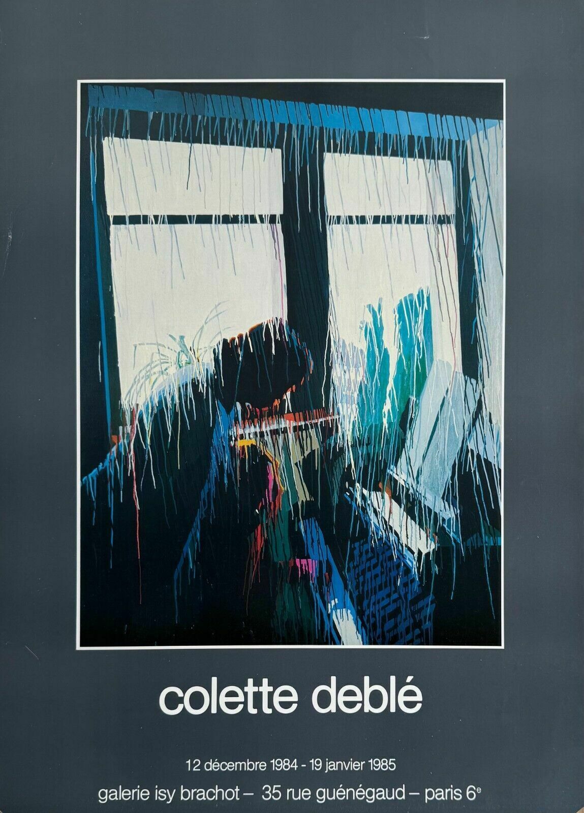 Colette Deble Art Vintage Poster Exhibition Poster Galerie Isy Brachot 1985 Woman Art