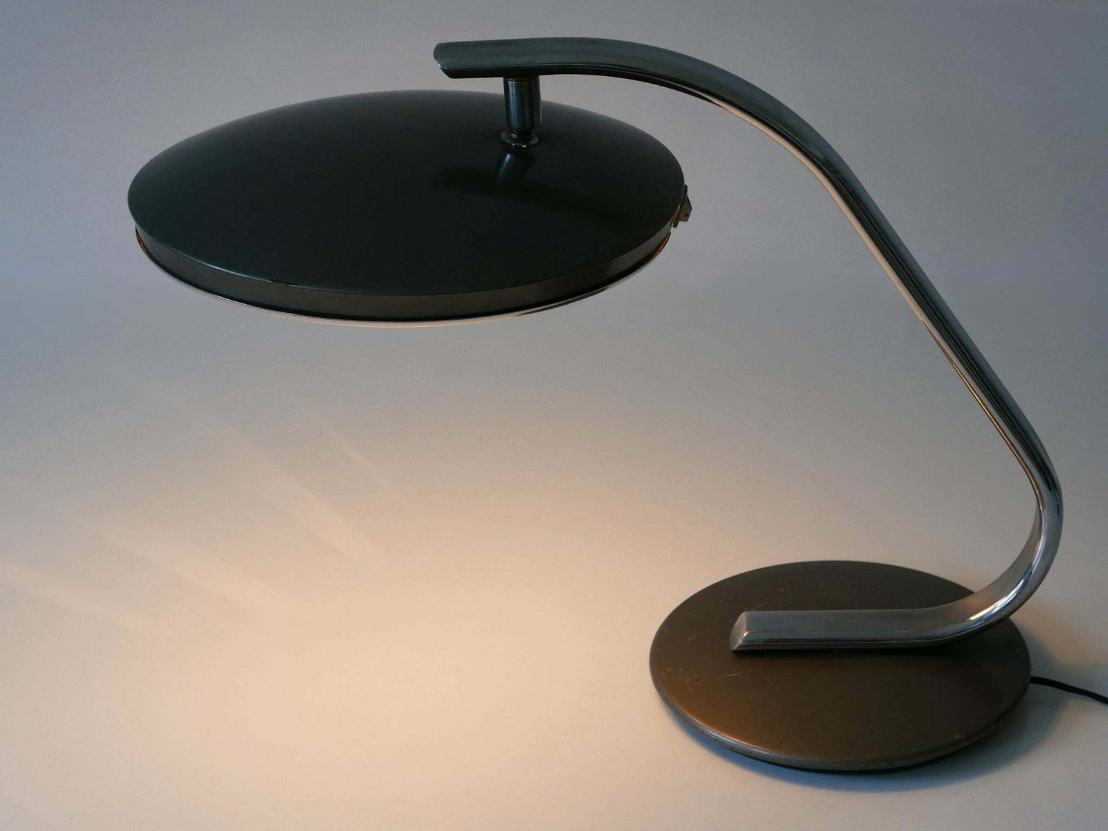 Mid Century Modern Desk Light Or Table Lamp 'Boomerang' By Fase Spain 1960s photo furniture