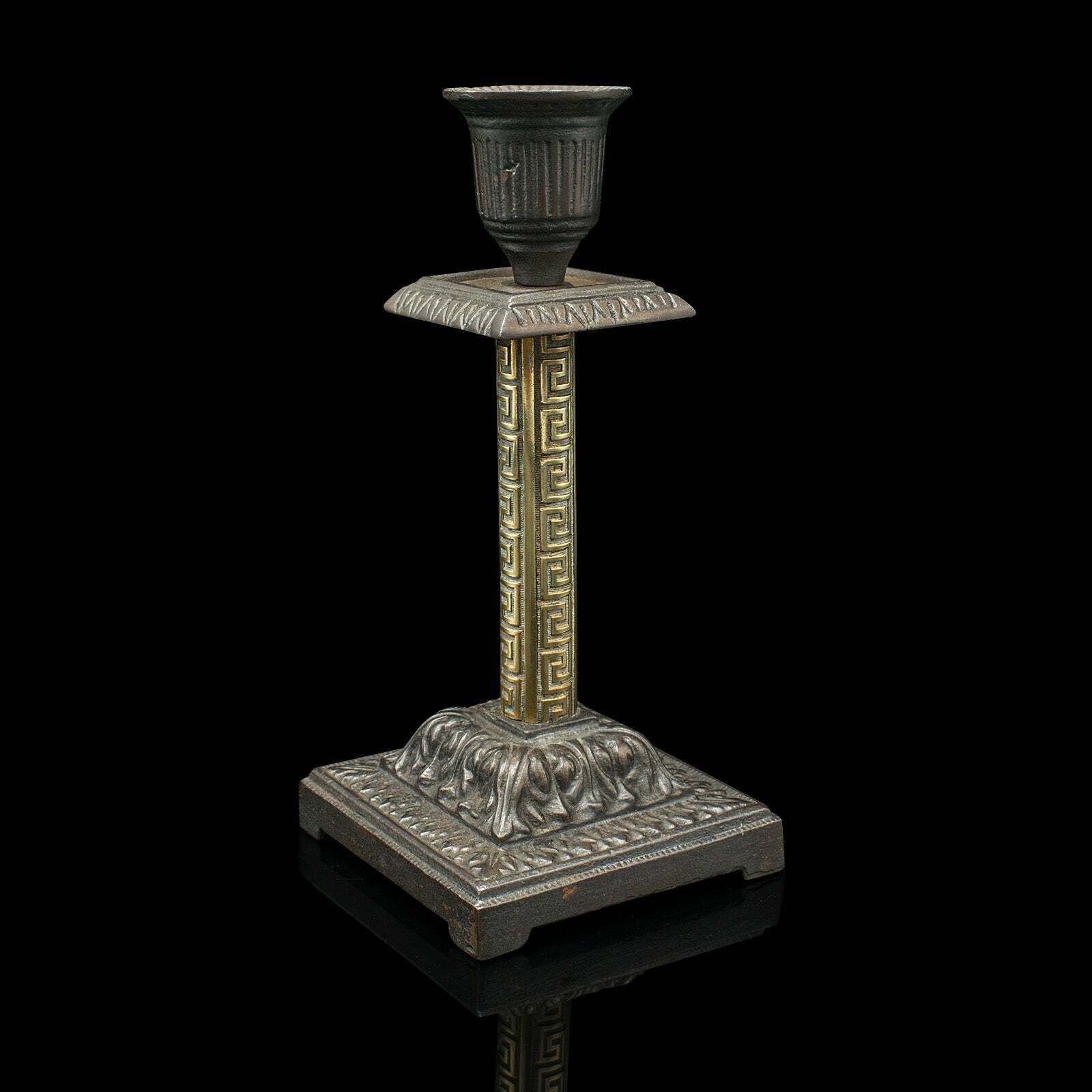 Pair Of Antique Aesthetic Period Candlesticks, English, Brass, Stand, Victorian photo Home Decor