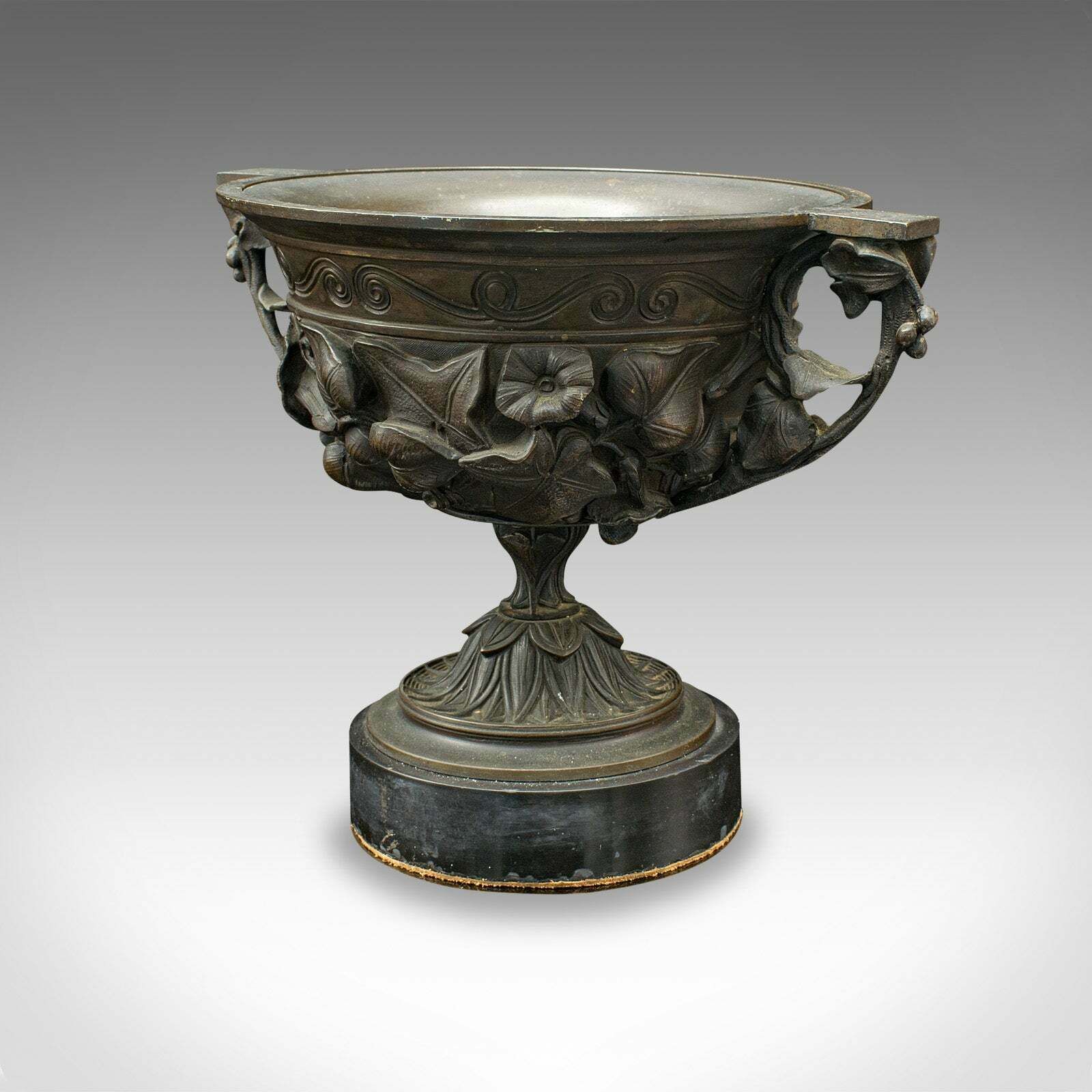 Large Pair Of Antique Drinking Cups, Italian Bronze Grand Tour Goblet, Victorian photo 1895.0