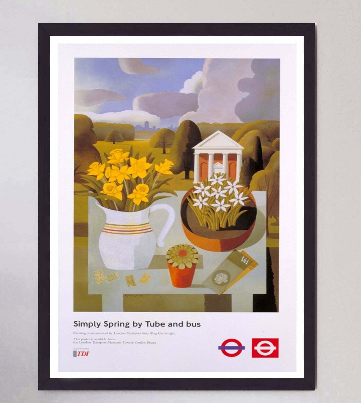 Tfl   Simply Spring By Tube And Bus Original Vintage Poster photo furniture