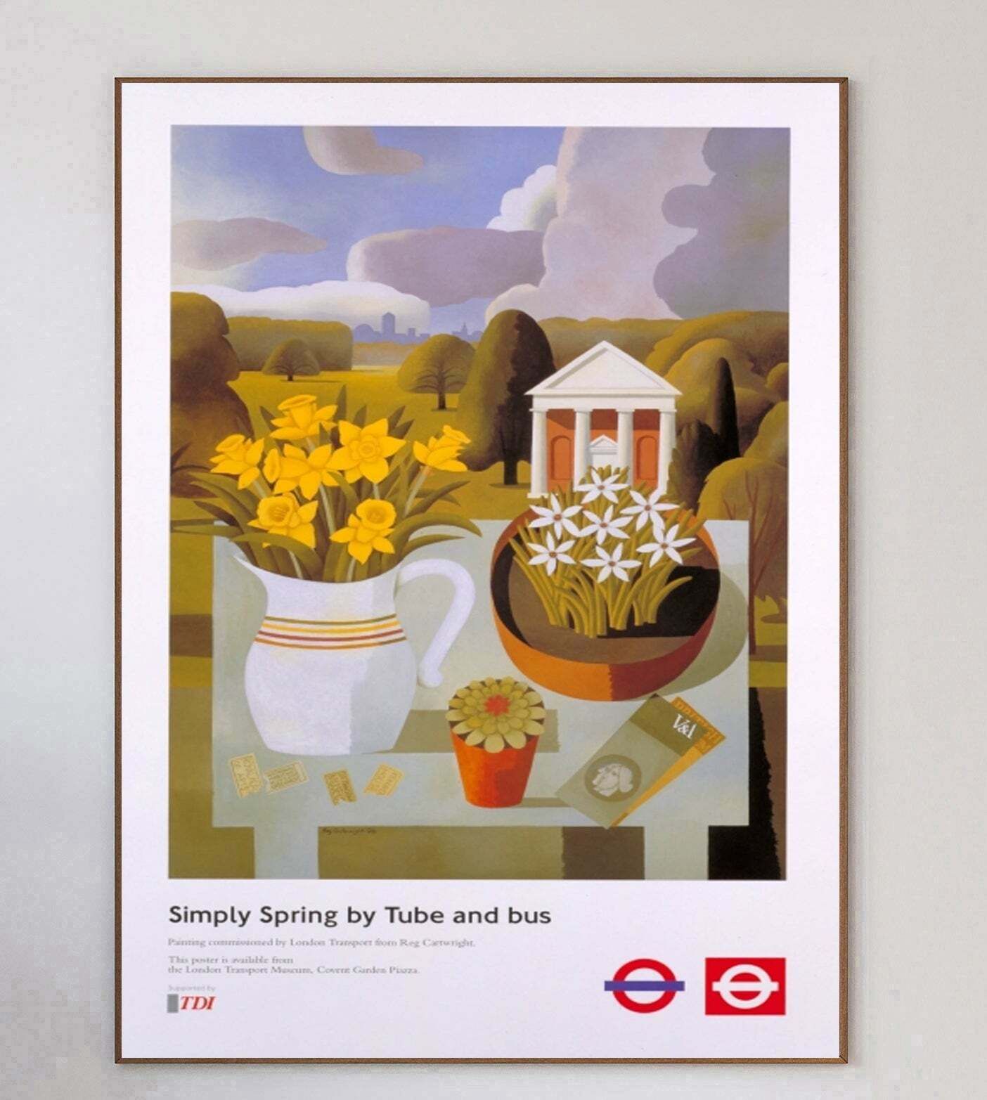 Tfl   Simply Spring By Tube And Bus Original Vintage Poster photo 324.0