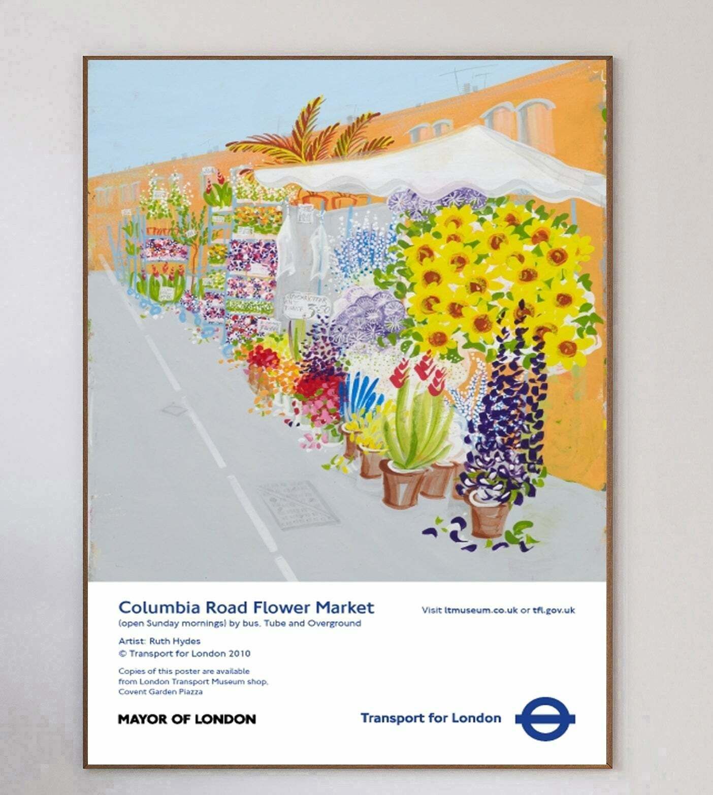 Tfl   Columbia Road Flower Market Original Vintage Poster photo 271.0