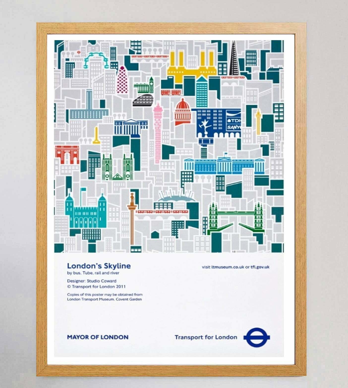 Tfl   London's Skyline Original Vintage Poster photo Art