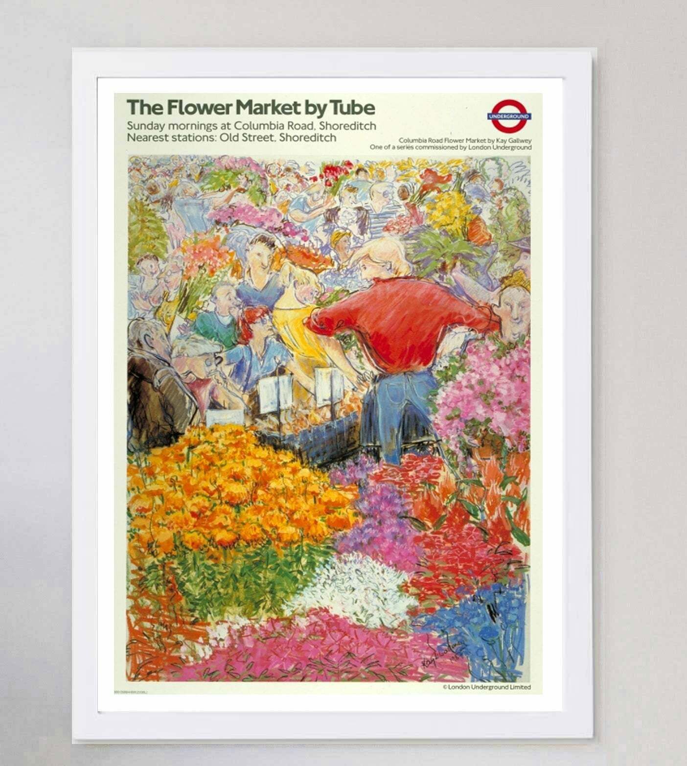 Tfl   The Flower Market By Tube  Original Vintage Poster photo for sale