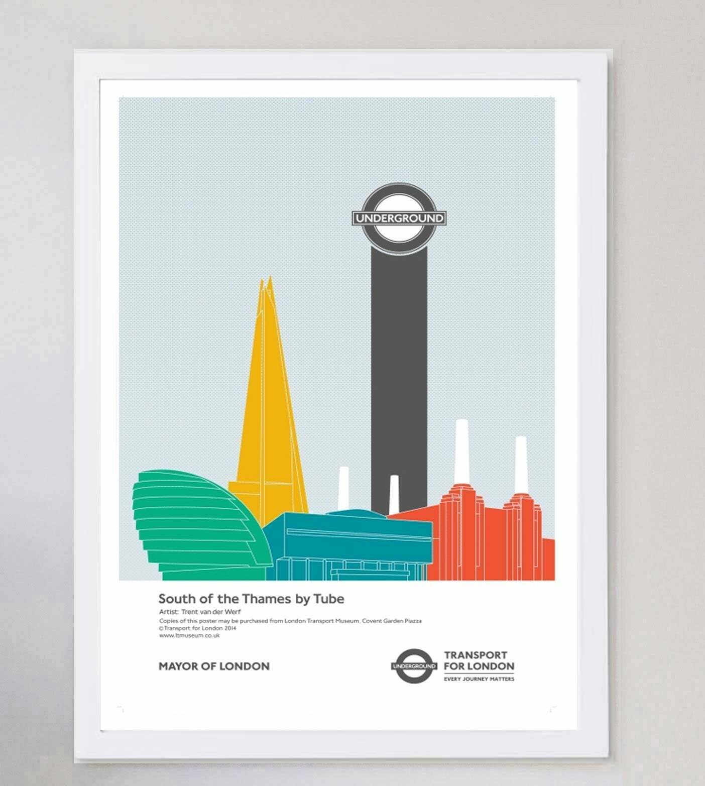Tfl   South Of The Thames By Tube Original Vintage Poster photo for sale