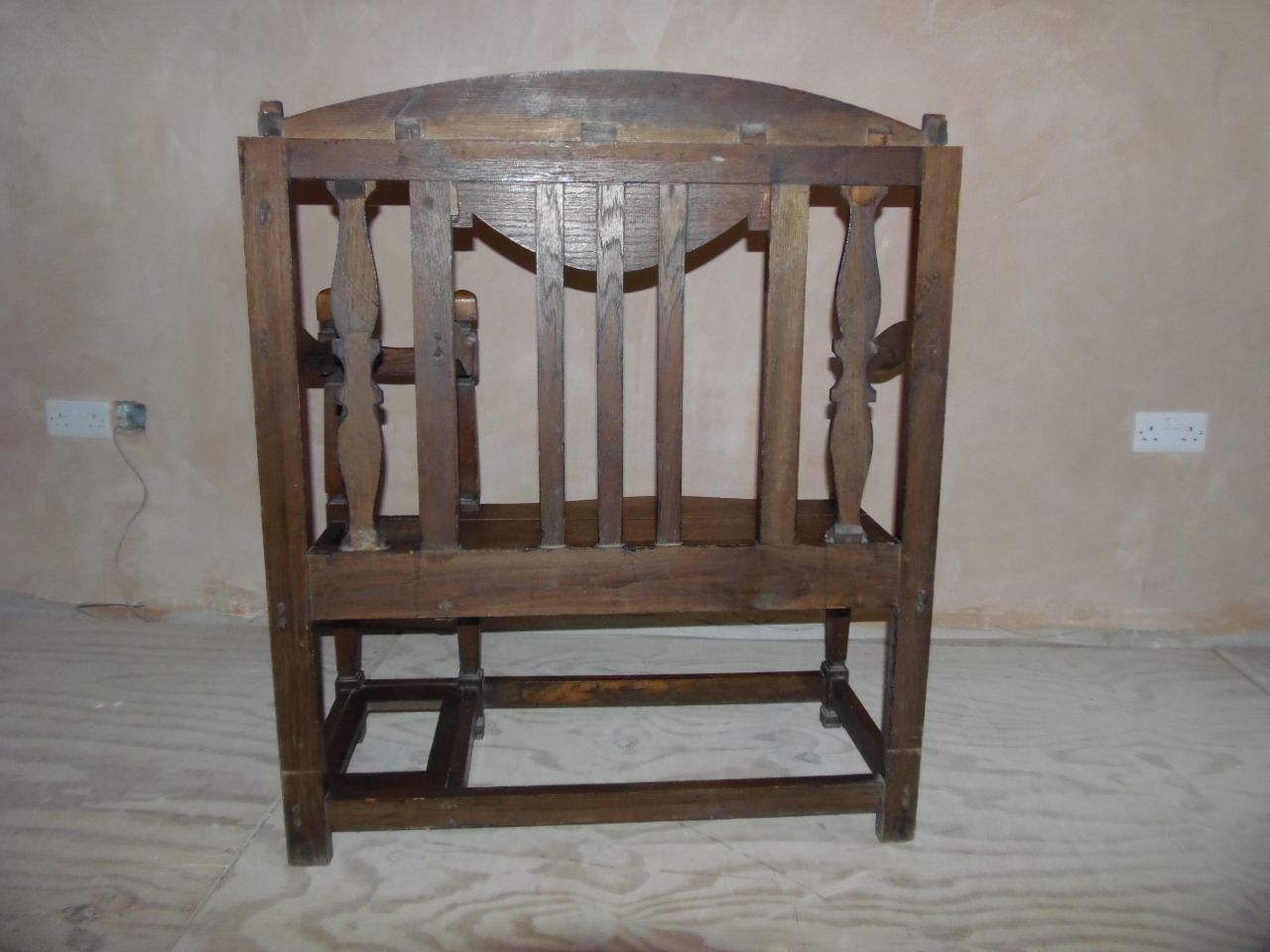 photo for sale Arts And Crafts Oak Hall Seat And Stand .