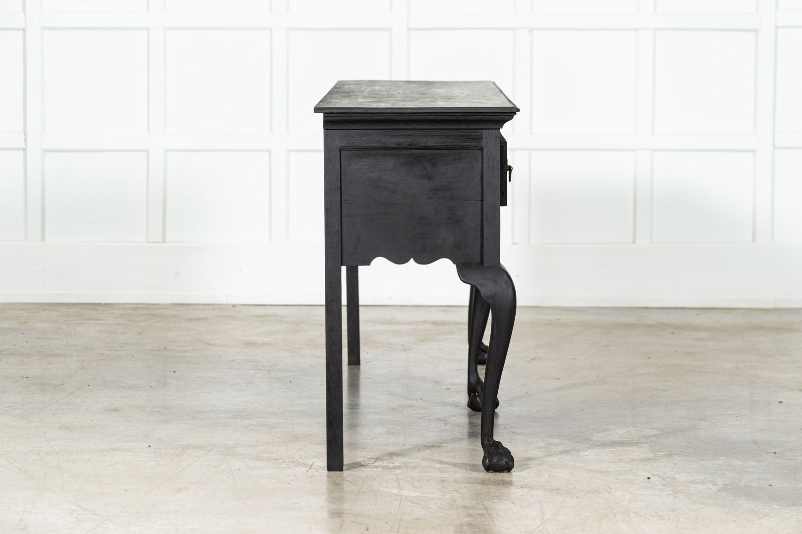 Large English 19thc Grain Ebonised Oak Dresser Base photo vintage