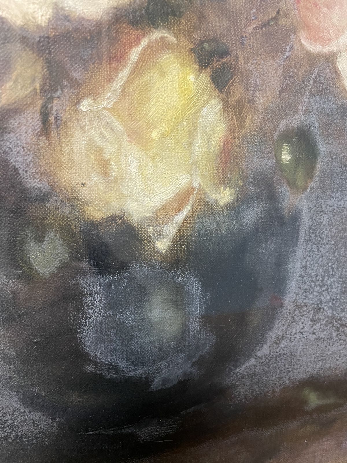 photo for sale Original Framed Oil Painting , Floral Study Still Life , Signed And Dated 1929