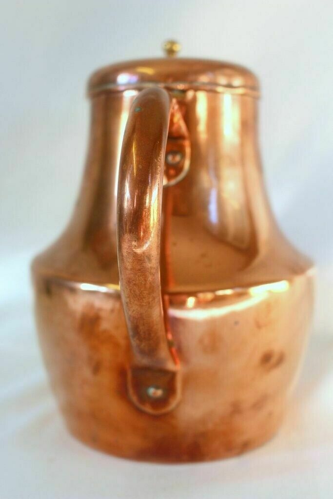 Large French Vintage Hammered Kettle Pot Flower Pot Of Paris Number 10 Stamped photo 65.0
