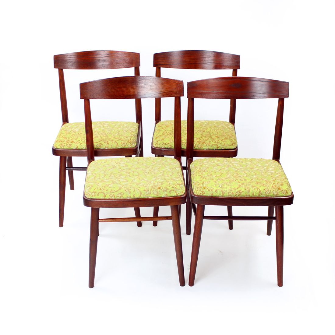 Set Of 4 Dining Chairs In Oak By Ton, Czechoslovakia 1960s photo Furniture