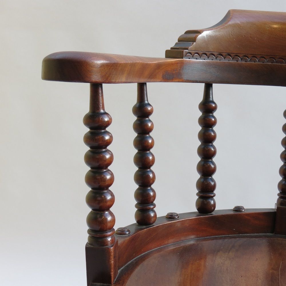 19th Century E W Godwin Mahogany Bow Back Chair William Watt photo for sale