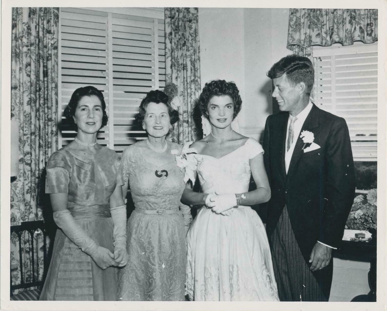 Unknown Weddingday Jackie And John F. Kennedy, Black And White Photography, 1953
