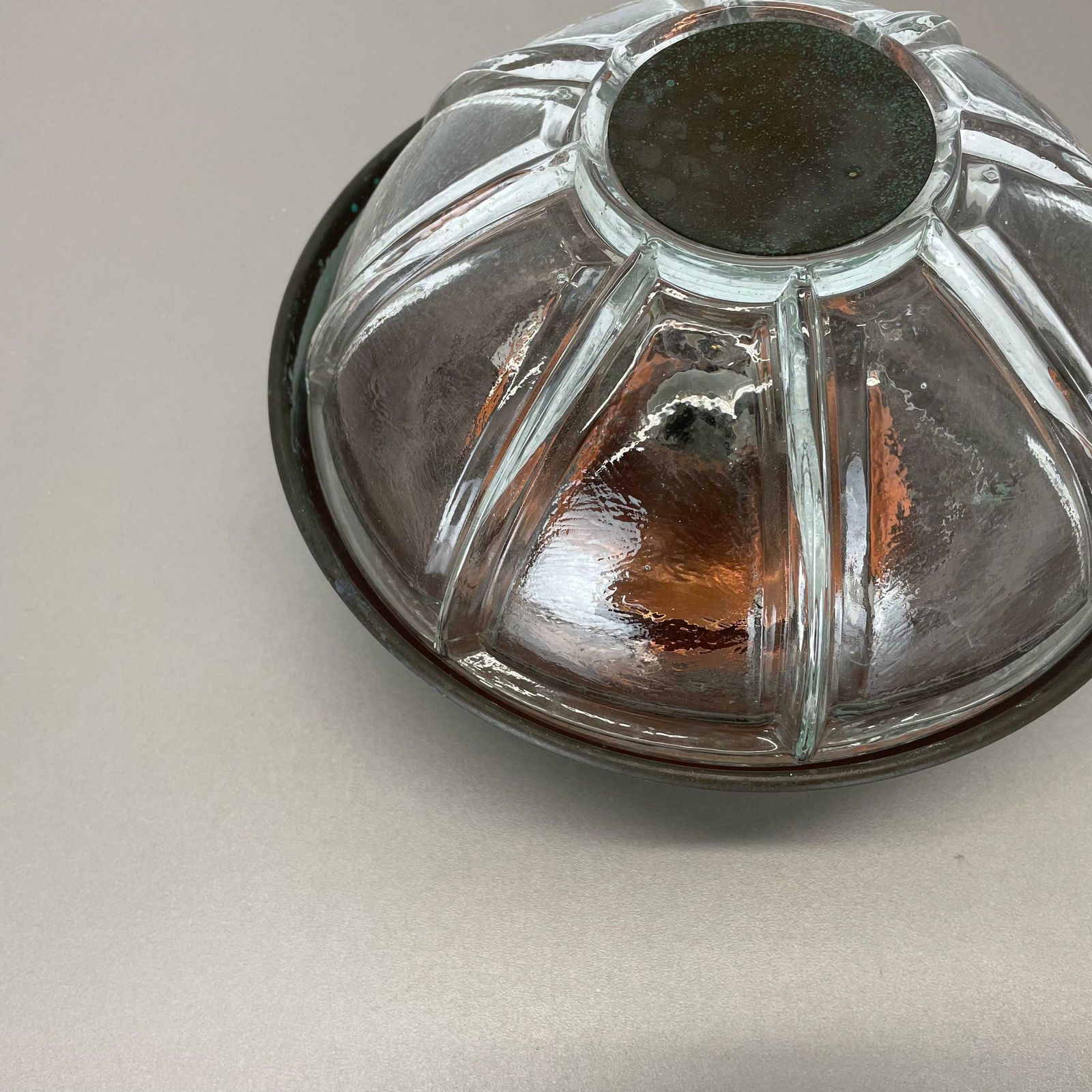 Unique Brutalist Boom Copper And Glass Wall Light By Bega Lights, Germany, 1980s photo buy