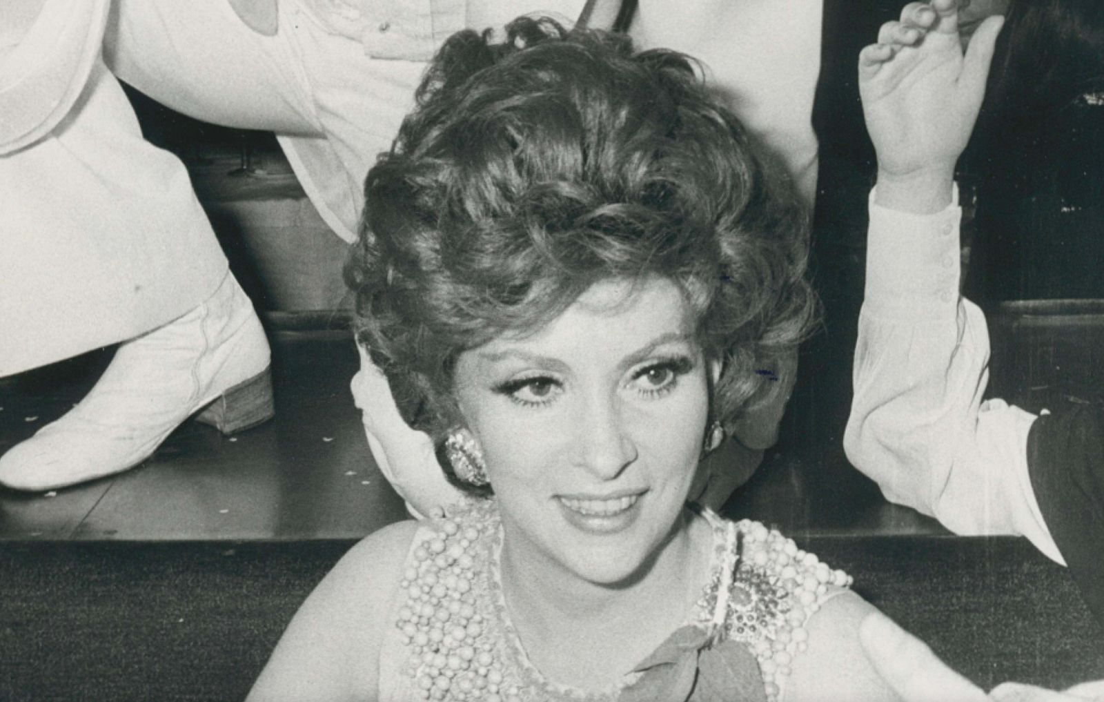Unknown Luigia "Gina" Lollobrigida At Nightclub 1950s photo for sale