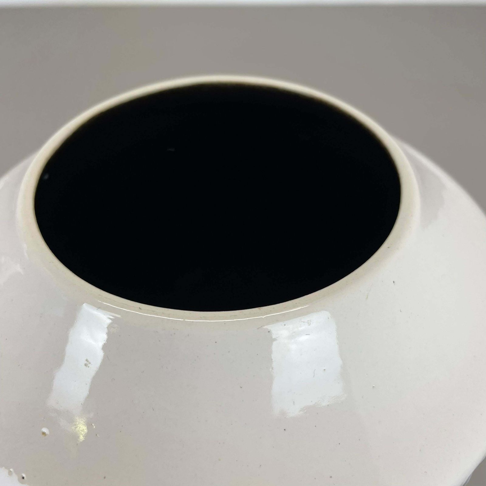 photo for sale Rare White Zig Zag Fat Lava Ceramic Vases By Ilkra Ceramics, Germany 1970s