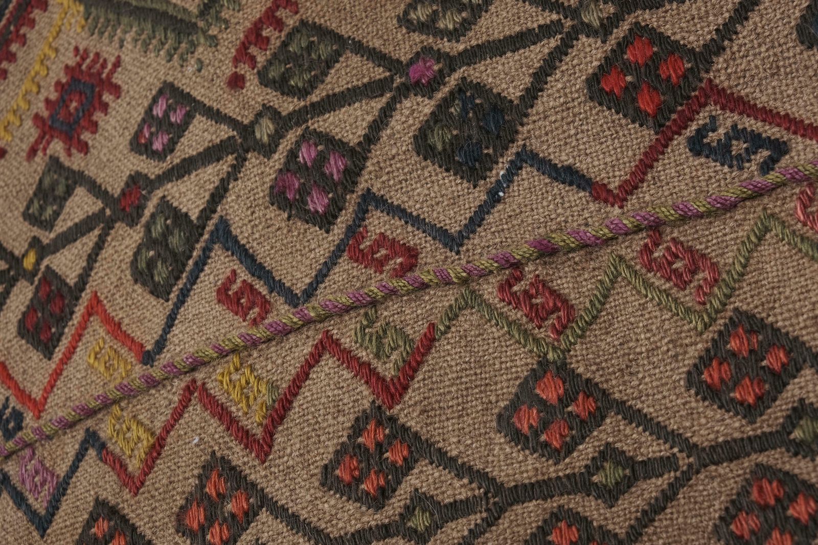 Turkish Jajim Kilim Rug  175 X 203 Cm photo furniture