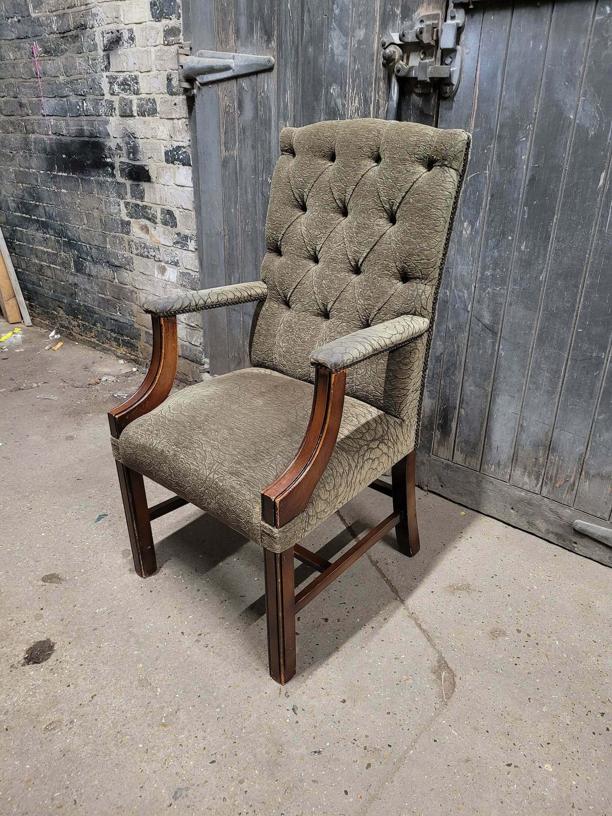 Antique Fabric Gainsborough Armchair Desk Chair photo furniture