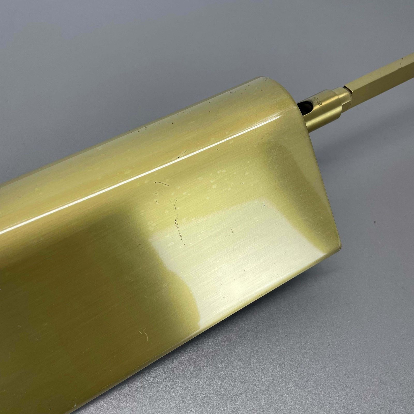 Large 77cm Stilnovo Style Omi Swing Arm Brass Acryl Glass Wall Light Italy 1970s photo vinterior