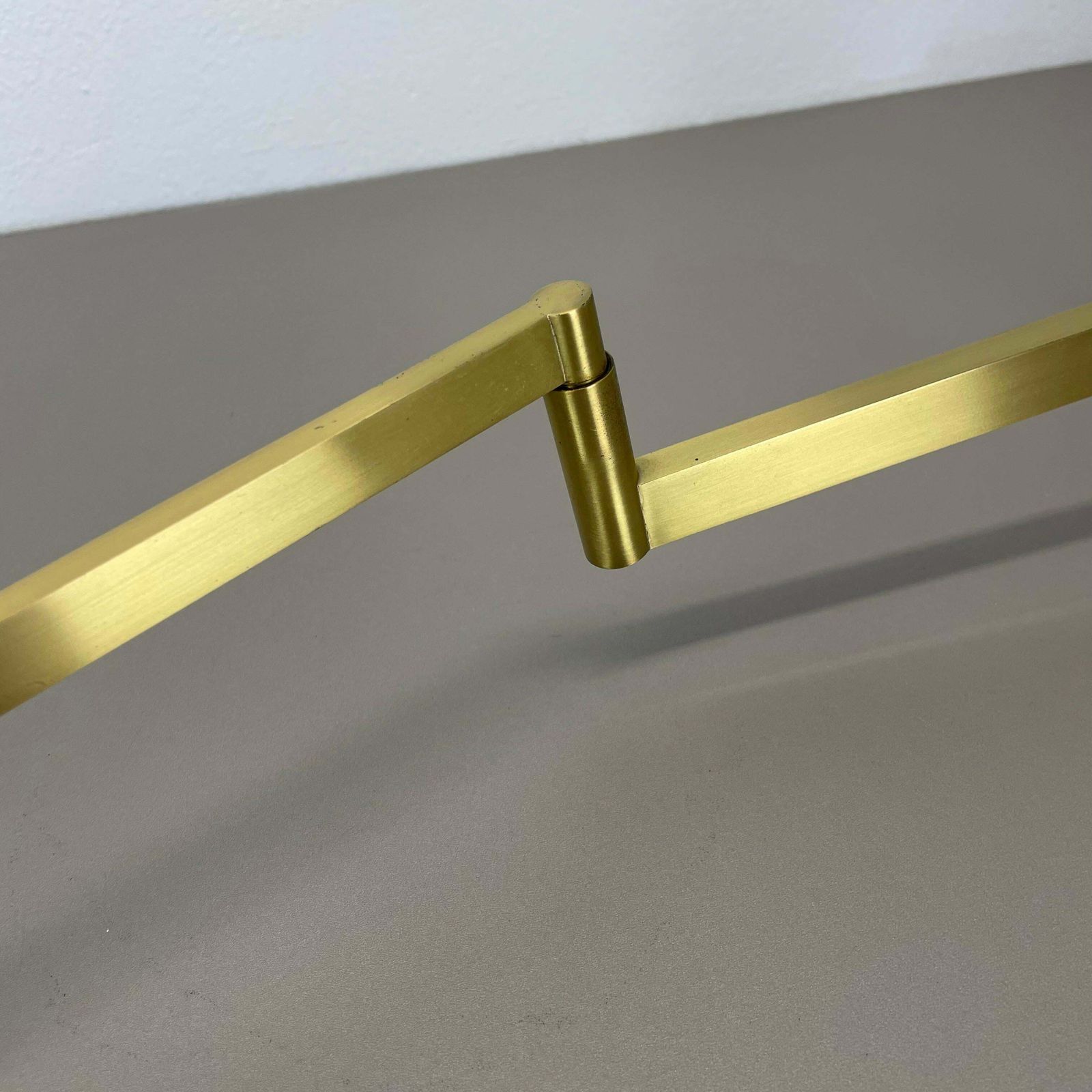 1658.0 Large 77cm Stilnovo Style Omi Swing Arm Brass Acryl Glass Wall Light Italy 1970s photo