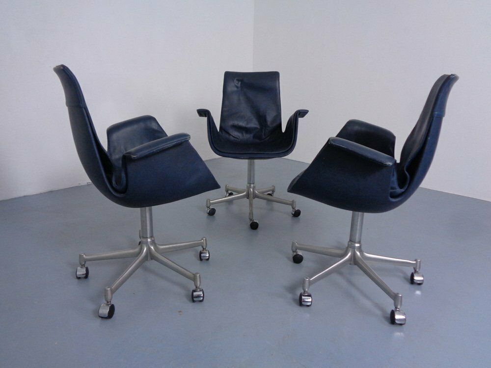 Modell 6727 Bird Chairs From Preben Fabricius & Jørgen Kastholm For Kill International, 1960s, Set Of 3 photo Furniture