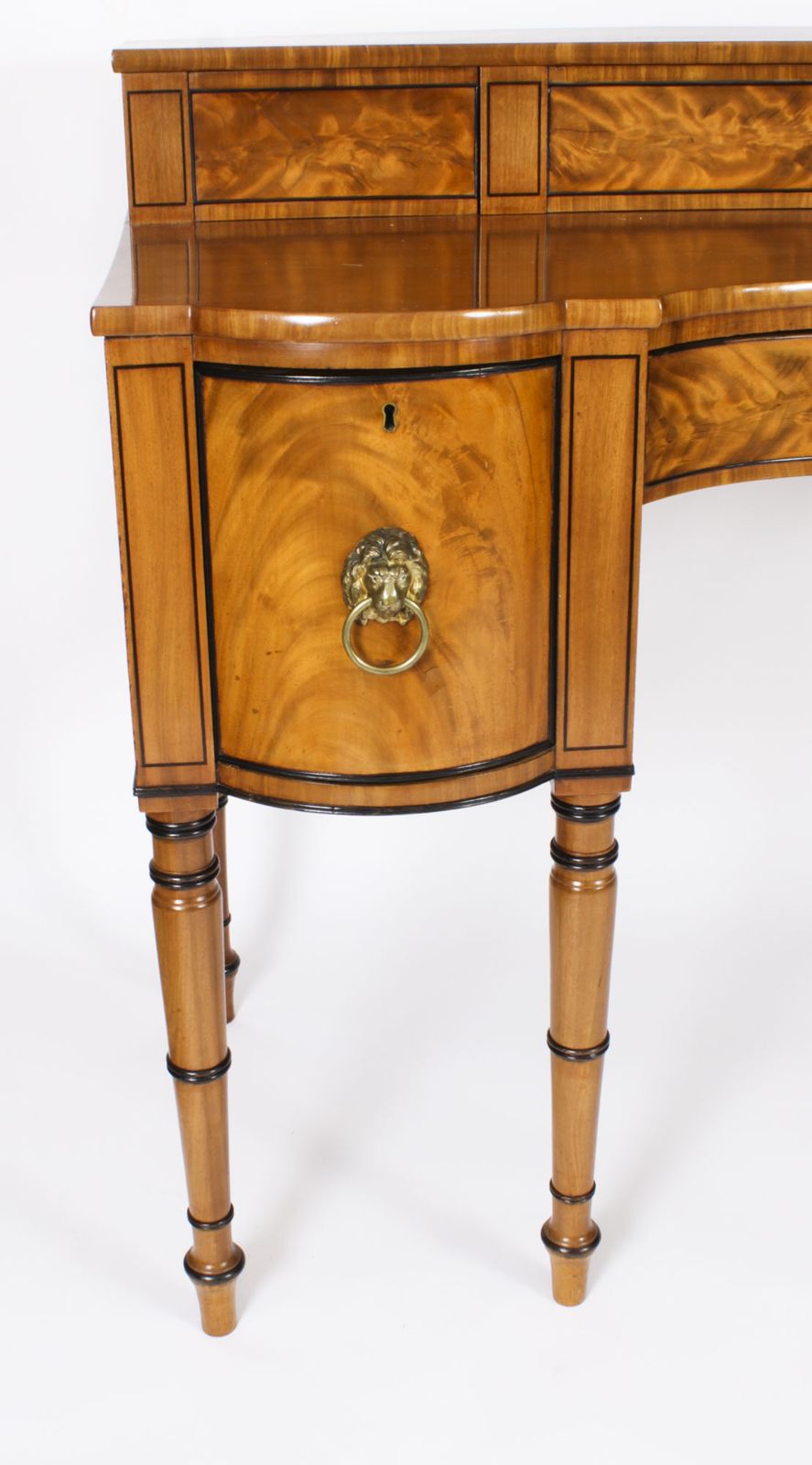 Furniture Antique George III Scottish Flame Mahogany Sideboard 19th Century photo