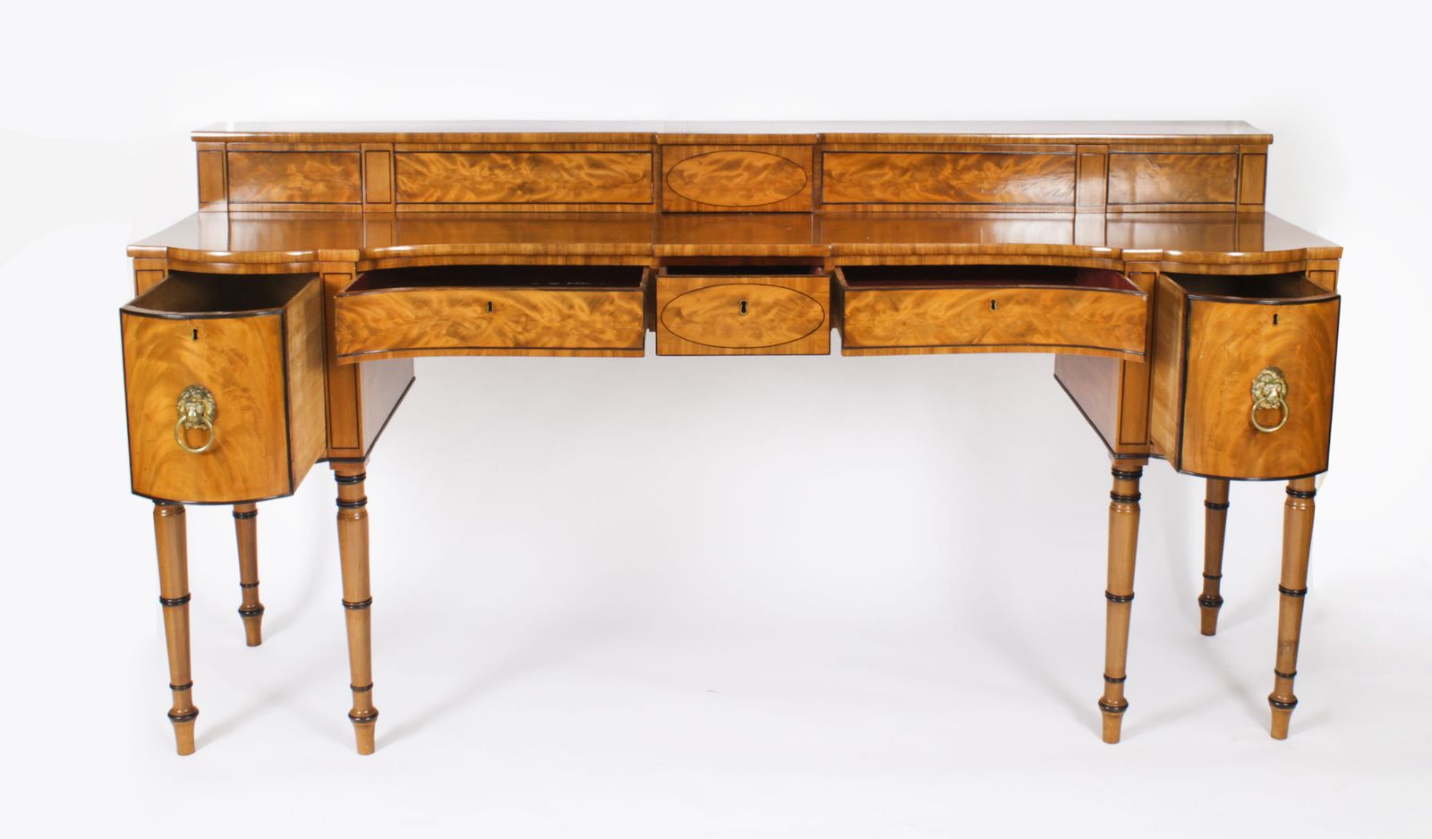 3250.0 Antique George III Scottish Flame Mahogany Sideboard 19th Century photo