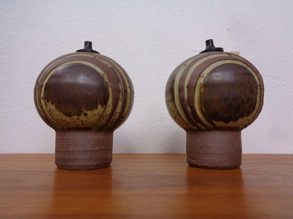 Ceramic Oil Table Lamps By Aage Würtz, 1970s, Set Of 3 photo vinterior