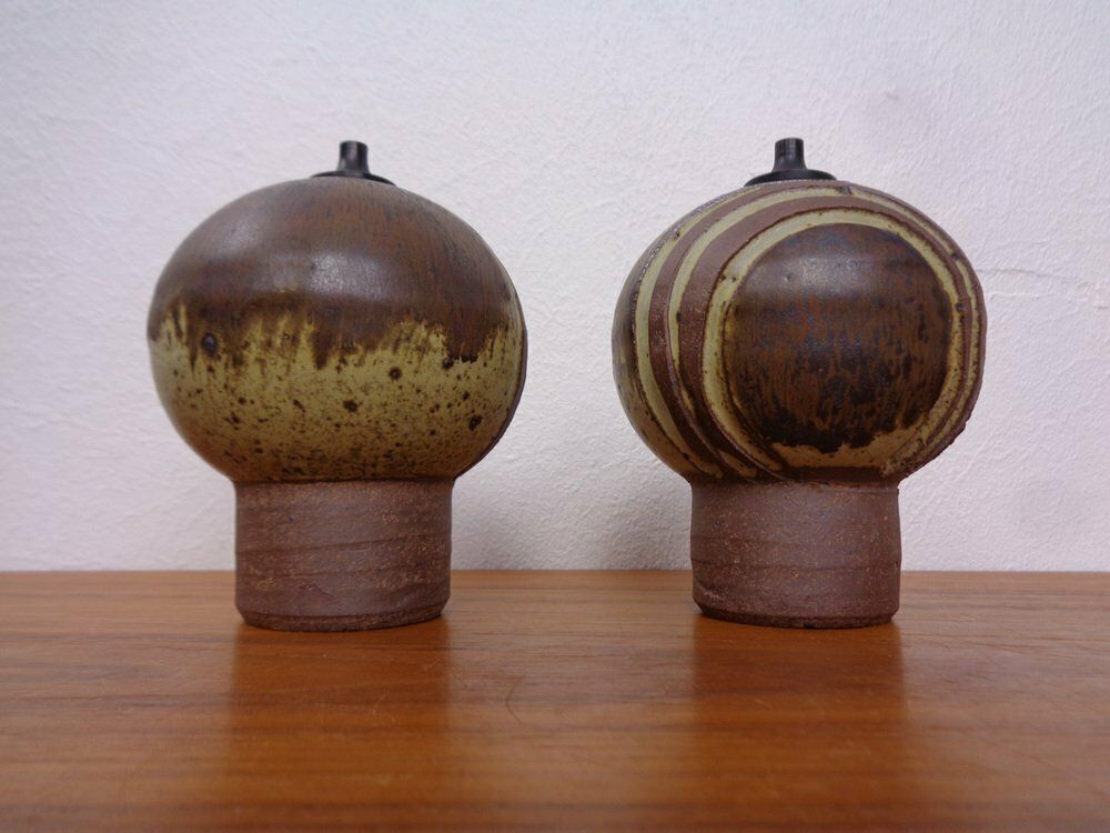 Ceramic Oil Table Lamps By Aage Würtz, 1970s, Set Of 3 photo buy