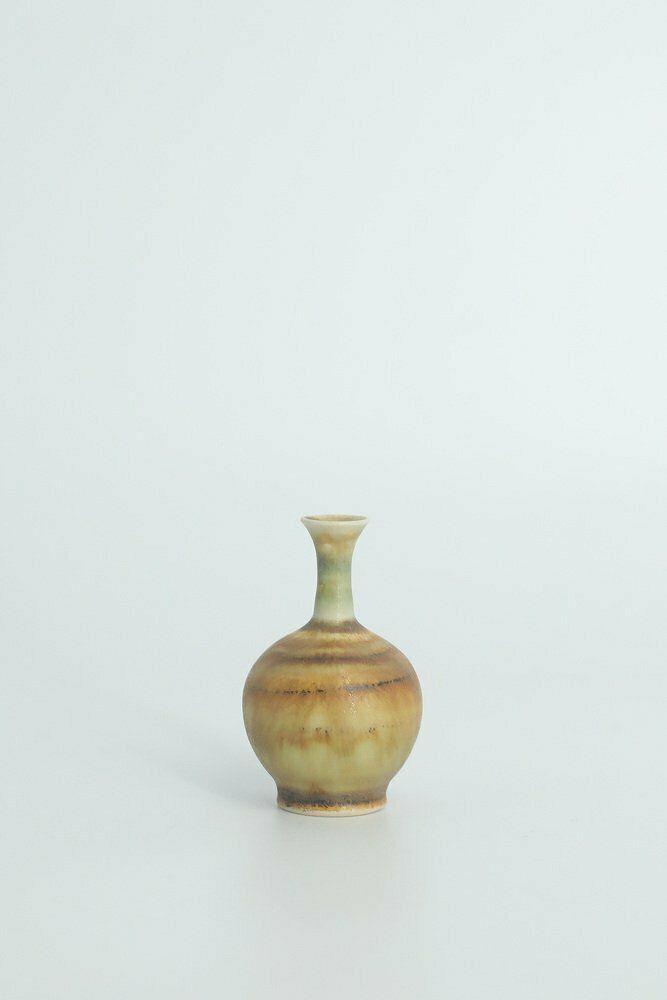 Small Mid Century Scandinavian Modern Collectible Brown Stoneware Vases By Gunnar Borg For Höganäs Ceramics, 1960s, Set Of 4 photo 363.0