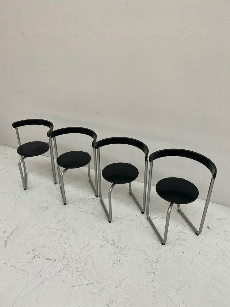 photo vinterior Plywood Dining Chairs By Erik Magnussen, Denmark, 1980s, Set Of 4