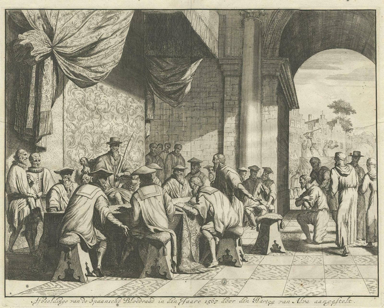 The Iron Duke Of Alva Of Spain Planning The Atrocities Against The Dutch, C.1680 photo for sale