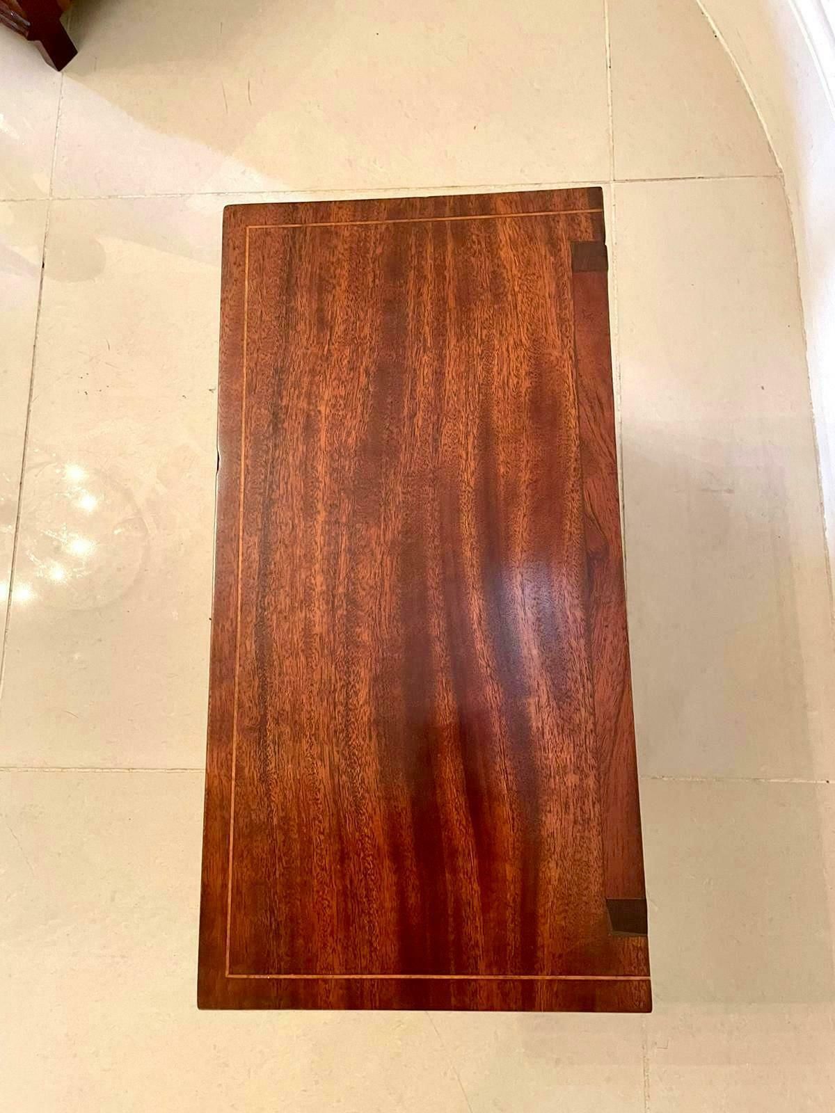 Quality Pair Of Antique Edwardian Inlaid Mahogany Chests photo for sale