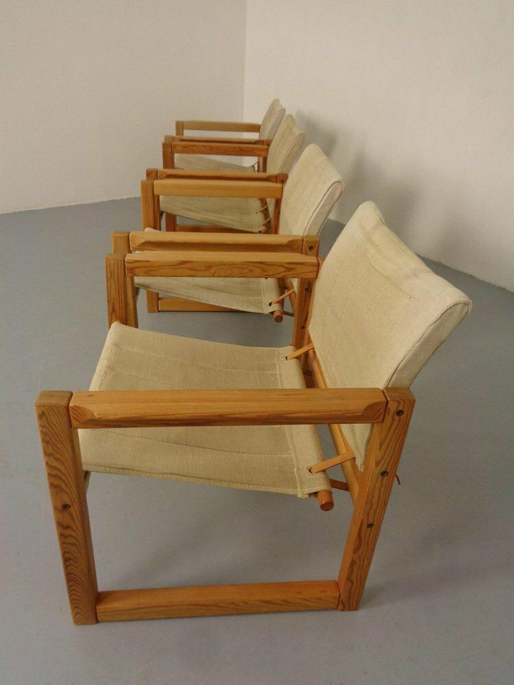 photo furniture Diana Pine Wood Armchairs & Table By Karin Mobring For Ikea, 1970s, Set Of 5