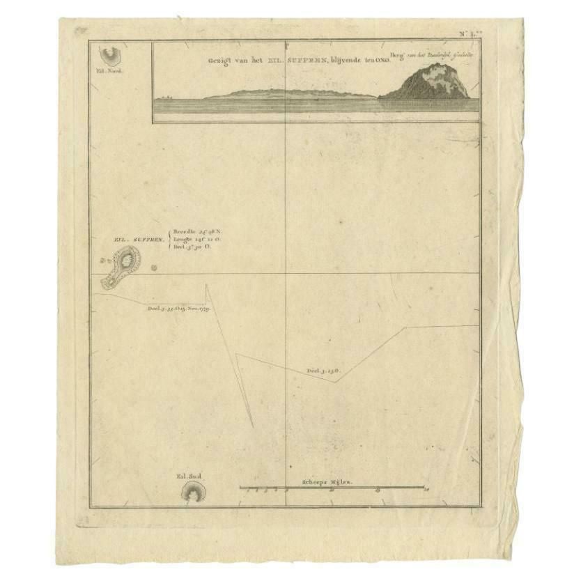 Antique Map Of Suffren Island By Cook, 1803 photo furniture