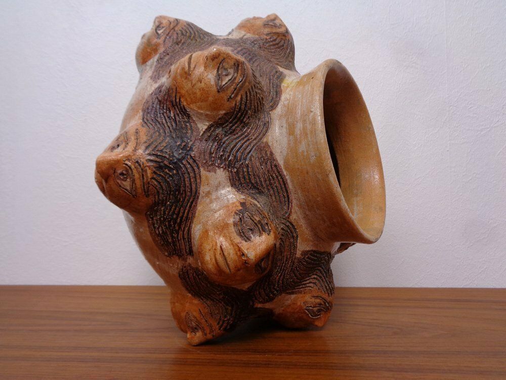 1071.0 Studio Ceramic Vase By Dolores Porras, Mexico, 1990s photo