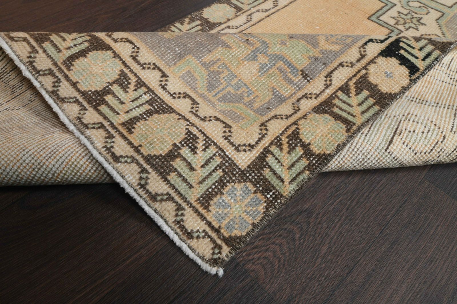 2.6x8.7 Ft Turkish Runner Rug, Vintage Runner Rug, Oushak Runner Rug, Antique Rug, Hallway Rug, 3x9 Runner Rug, Entryway Rug, Kitchen Rug photo Textiles