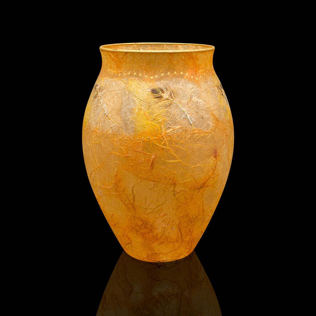 Contemporary Decorative Flower Vase  English  Art Glass  Baluster Urn  Display photo Home Decor