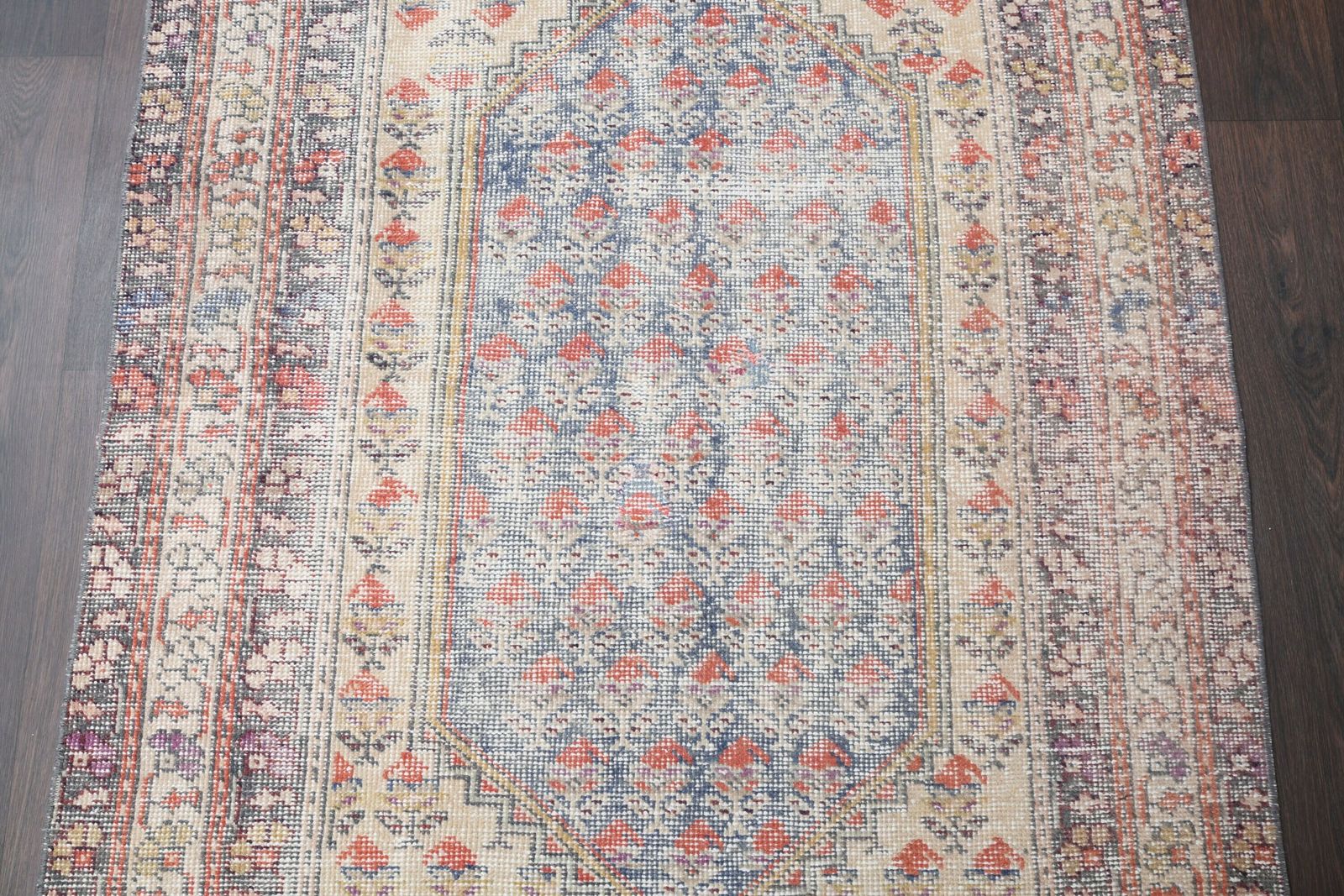 4.2x7.1 Ft Handmade Turkish Vintage Area Rug, Oushak Area Rug, Wool Rug, Living Room Rug, Bedroom Rug, Antique Rug, 4x7 Rug, Farmhouse Decor photo 472.0