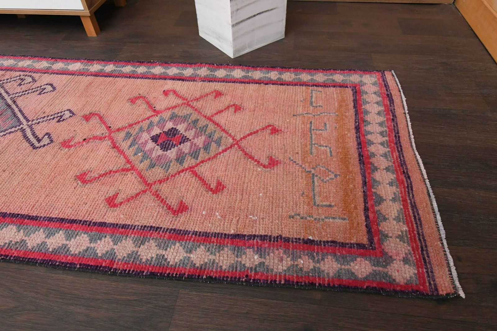 2.8x11.6 Ft Turkish Handmade Rug, Hallway Rug, Antique Runner Rug, Anatolian Rug, 3x12 Oushak Rug, Kitchen Rug, Bedroom Rug, Entryway Rug photo buy