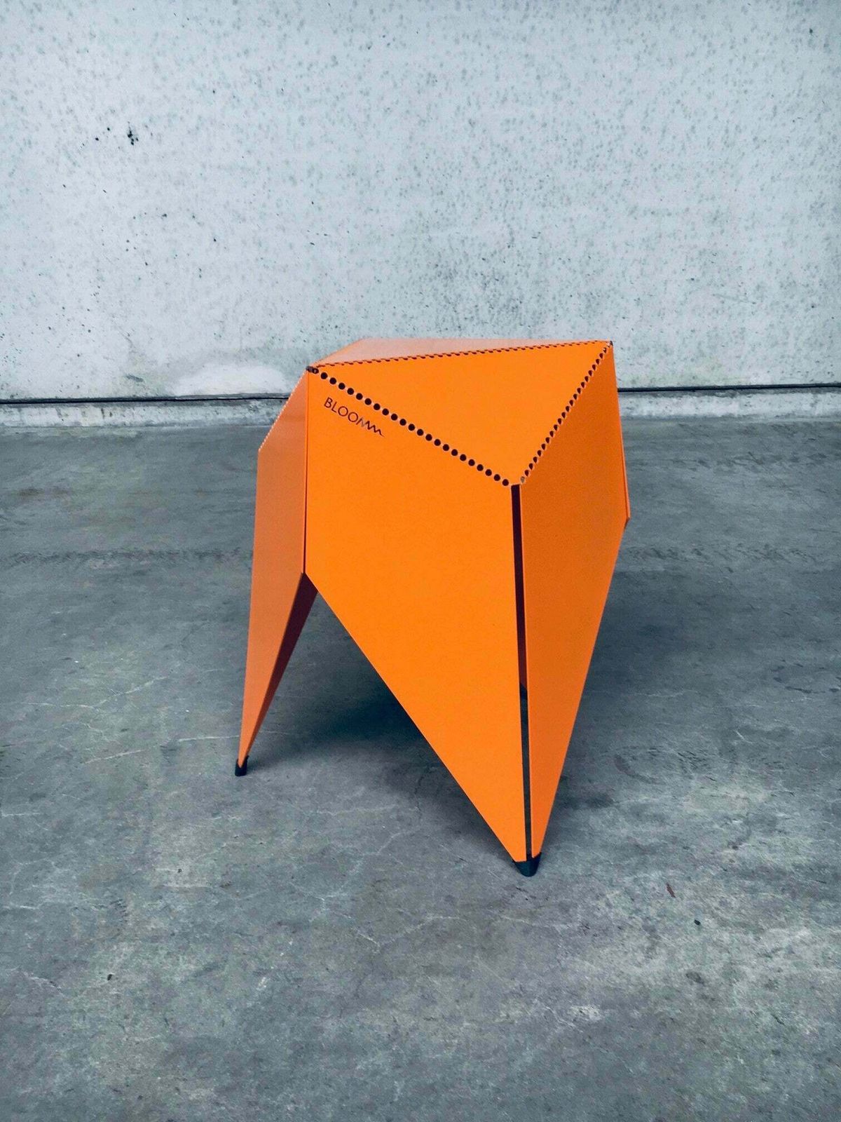 Rare Dutch School Design Project "Bloomm" Origami Side Table photo vinterior