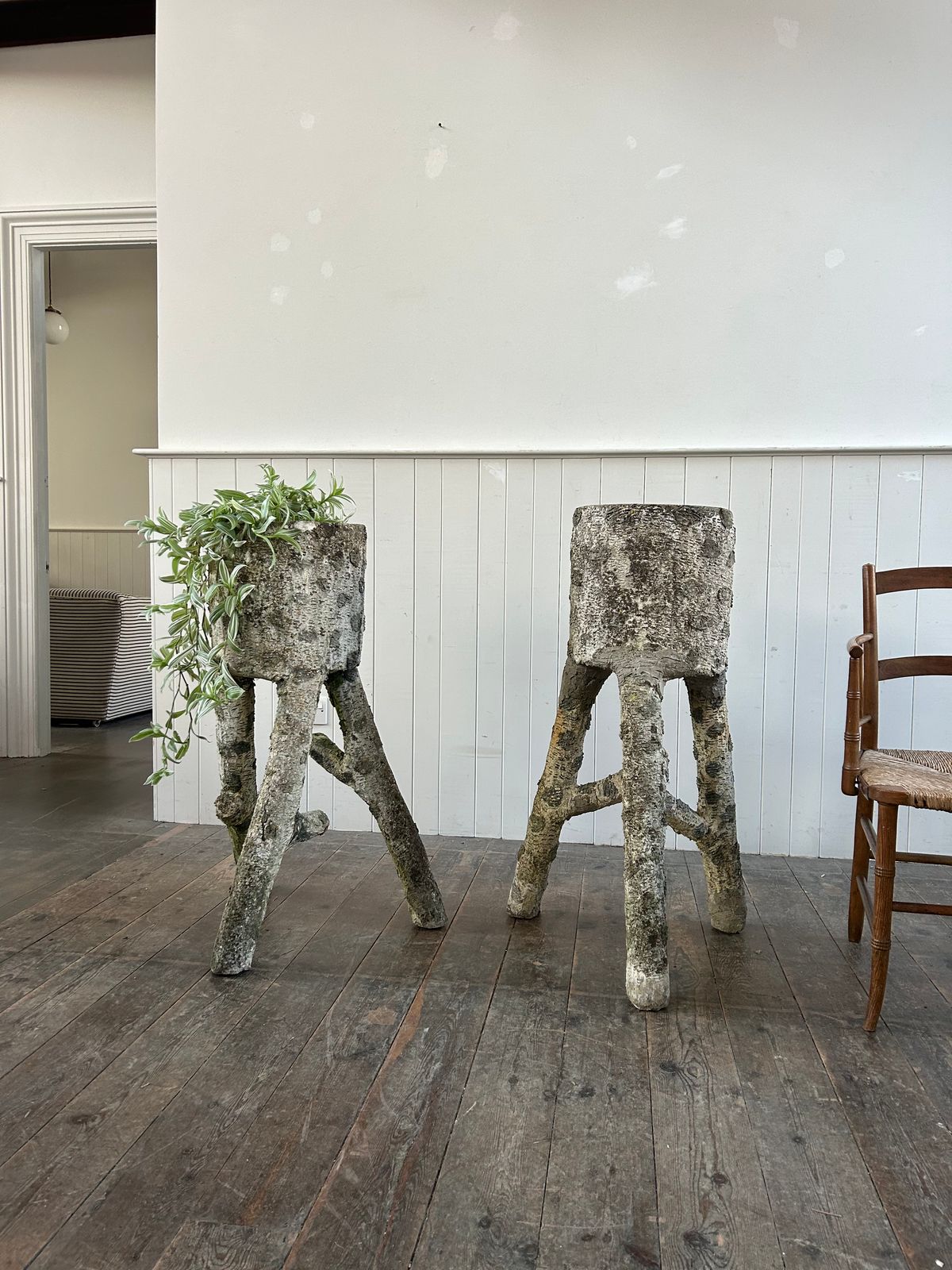 Large Pair Of 1950s Faux Bois Planters photo 1200.0