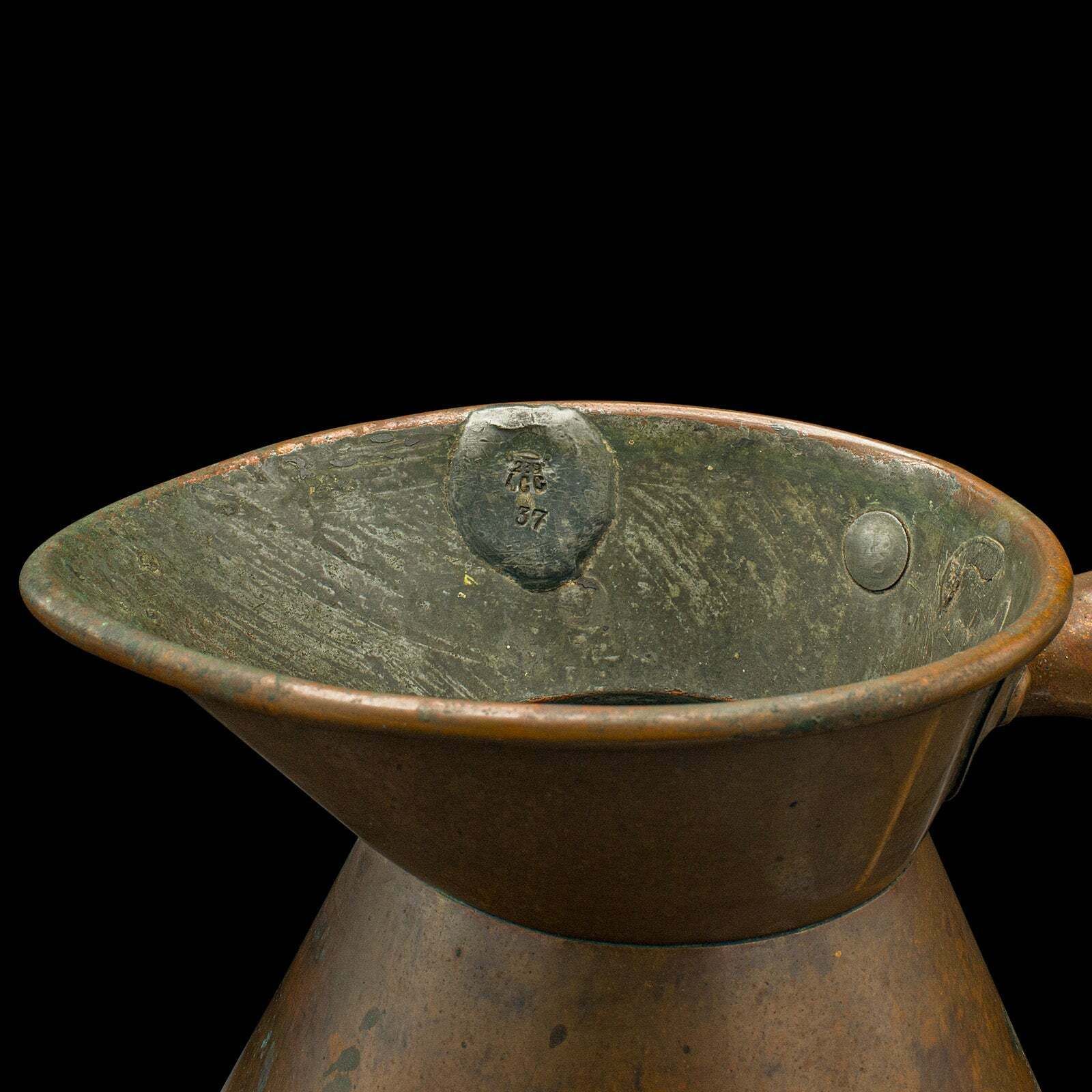 photo furniture Large Antique Serving Jug, English, Copper, 2 Gallon Ewer, Victorian, Circa 1880